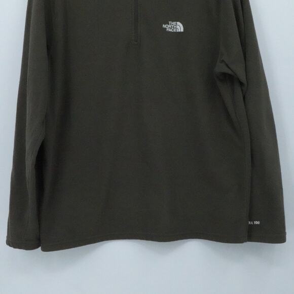 North Face Pullover Mens Medium Green TKA 100 Fleece Quarter Zip Outdoor Hiking‎ - Picture 7 of 13